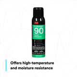 3M 90 Hi-Strength Spray Adhesive, Clear, 16 fl oz Can, Net Wt 12.23 oz, Permanent, Bonds Laminate, Wood, Concrete, Metal, Plastic (7010366483) (12 Pack) - 5