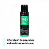 3M 90 Hi-Strength Spray Adhesive, Clear, 16 fl oz Can, Net Wt 12.23 oz, Permanent, Bonds Laminate, Wood, Concrete, Metal, Plastic (7010366483) - 5