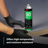 3M 90 Hi-Strength Spray Adhesive, Clear, 16 fl oz Can, Net Wt 12.23 oz, Permanent, Bonds Laminate, Wood, Concrete, Metal, Plastic (7010366483) - 6