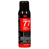 3M 77 Super 77 Multipurpose Spray Adhesive, Clear, 16 fl oz Can, Net Wt 13.44 oz, bonds Paper Cardboard Fabric Plastic Metal Wood (7010366503) (12 Pack)