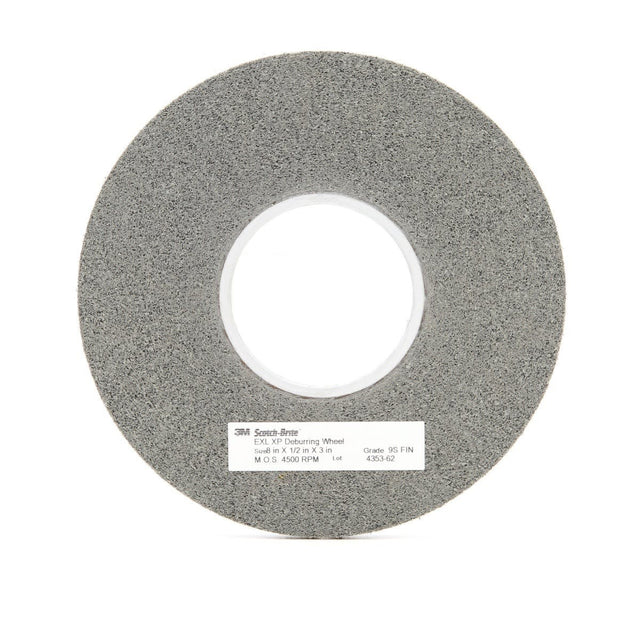 3M XP-WL Scotch-Brite EXL-XP Deburring Wheel, 11S Fine, Gray, 12 in x 1/2 in x 5 in (7010366803) (2 Pack)