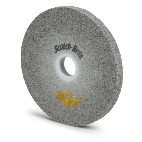 3M EP-WL Scotch-Brite EXL Pro Deburring Convolute Wheel, 9S Fine, Gray, 6 in x 3/8 in x 1 in (7010367004) (4 Pack)