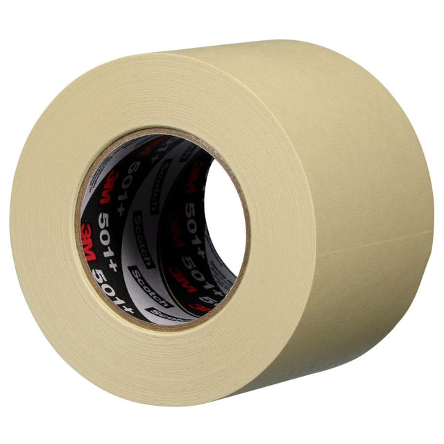 3M 501+ Specialty High Temperature Masking Tape, Tan, 6 mm x 55 m, 7.3 mil for Paint Masking (7010370743) (248 Pack)