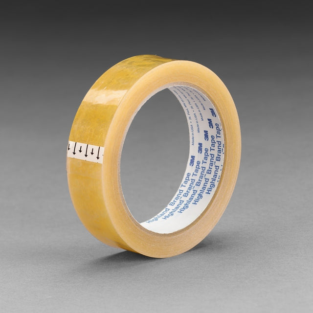 3M 5910 Utility Grade Light Duty Packaging Tape, Clear, High Conformability, 1/2 in x 2592 in (7010372145) (72 Pack)
