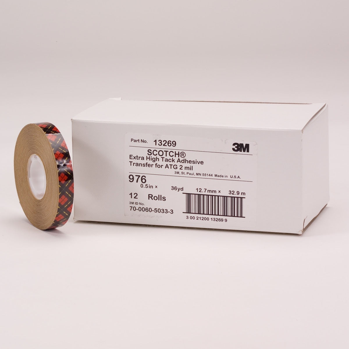 3M 976 Scotch ATG Adhesive Transfer Tape, Clear, 1/4 in x 60 yd, 2 mil (7010373105) (72 Pack) - 2