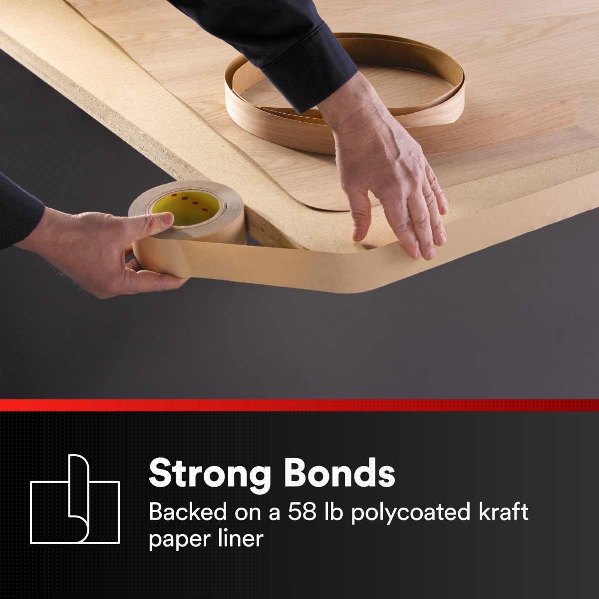 3M 9485PC Adhesive Transfer Tape, Clear, 1 1/4 in x 60 yd, 5 mil (7010373729) (12 Pack) - 9