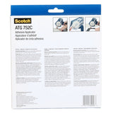 3M ATG 752C Scotch Adhesive Applicator for 1/2 in and 3/4 in Wide Rolls, Blue (752C) (7010374918) (6 Pack) - 7