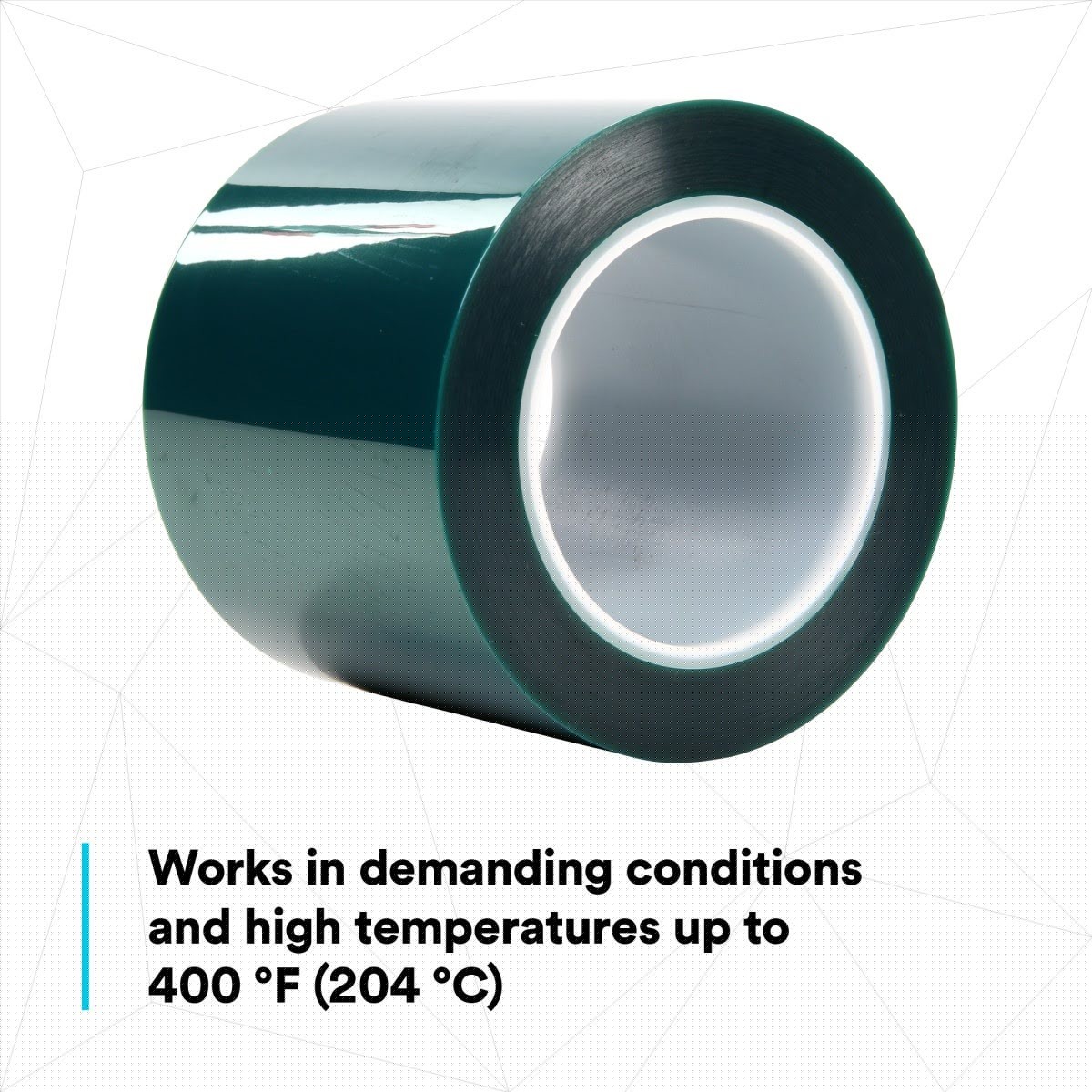 3M 8992 Polyester Tape, Green, 3.2 mil, 4 in x 72 yd (7010374930) (8 Pack) - 7