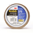 3M 375 Scotch Box Sealing Tape, High Performance, Tan, 48 mm x 50 m (7010374960) (36 Pack)