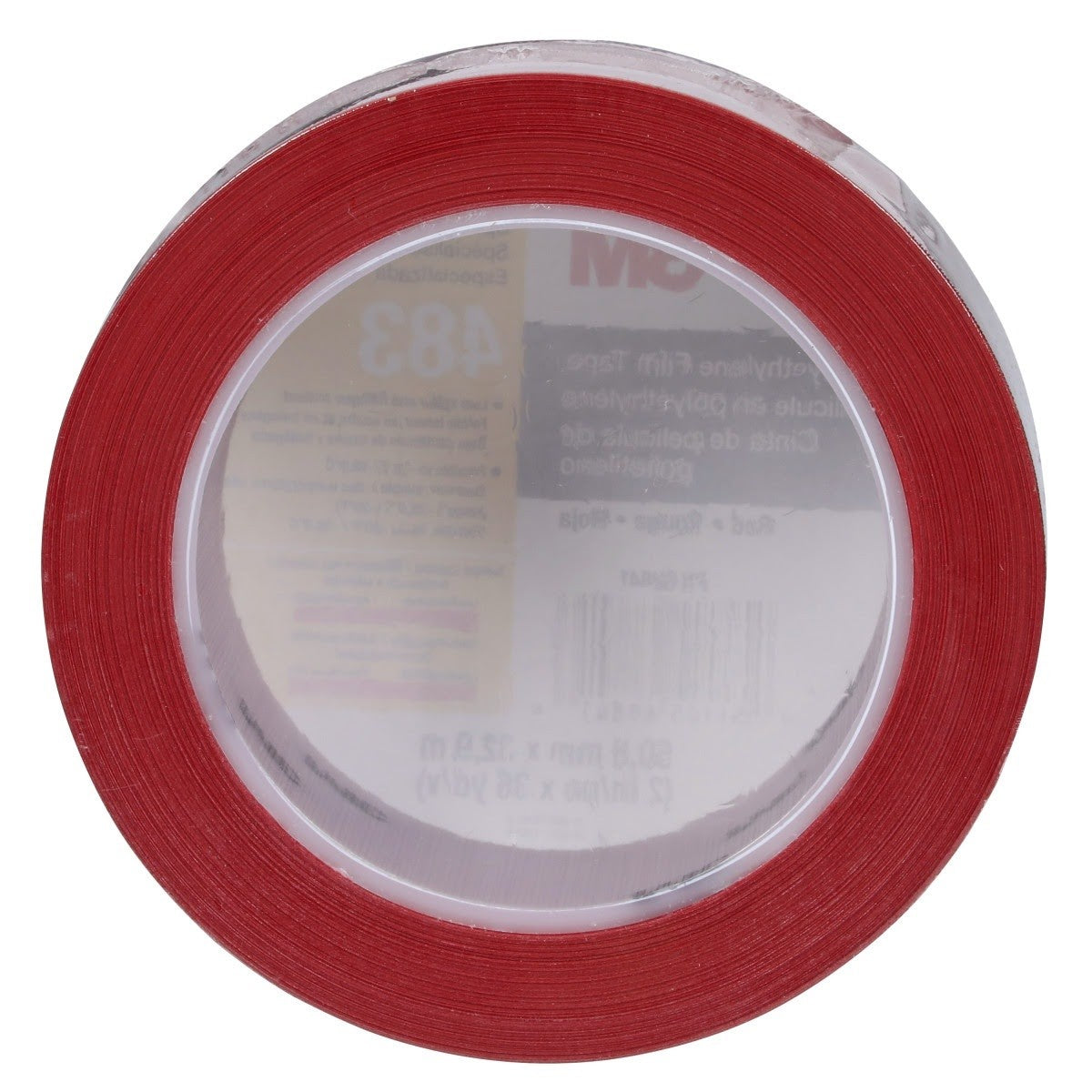 3M 483 Polyethylene Tape, Red, 2 in x 36 yd, 5.0 mil, Individually Wrapped Conveniently Packaged (7010375084) (24 Pack) - 9