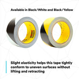 3M Scotch Safety Stripe Vinyl Tape, Black White, 2 in x 36 yd, 5.4 mil (5700) (7010375513) (24 Pack) - 6
