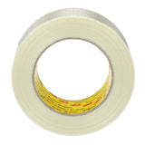 3M Scotch Bi-Directional Filament Tape, Clear, 50 mm x 50 m, 5.7 mil (8959) (7010375600) (18 Pack) - 3