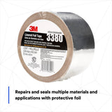 3M 3380 Aluminum Foil Tape, Silver, 72 mm x 45 m, 3.25 mil (7010375681) (16 Pack) - 4