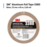 3M 3380 Aluminum Foil Tape, Silver, 72 mm x 45 m, 3.25 mil (7010375681) (16 Pack) - 5