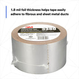 3M 3380 Aluminum Foil Tape, Silver, 72 mm x 45 m, 3.25 mil (7010375681) (16 Pack) - 6