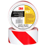 3M Safety Stripe Vinyl Tape, Red White, 2 in x 36 yd, 5 mil (767) (7010375766) (12 Pack) - 2