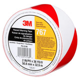 3M Safety Stripe Vinyl Tape, Red White, 2 in x 36 yd, 5 mil (767) (7010375766) (12 Pack) - 9