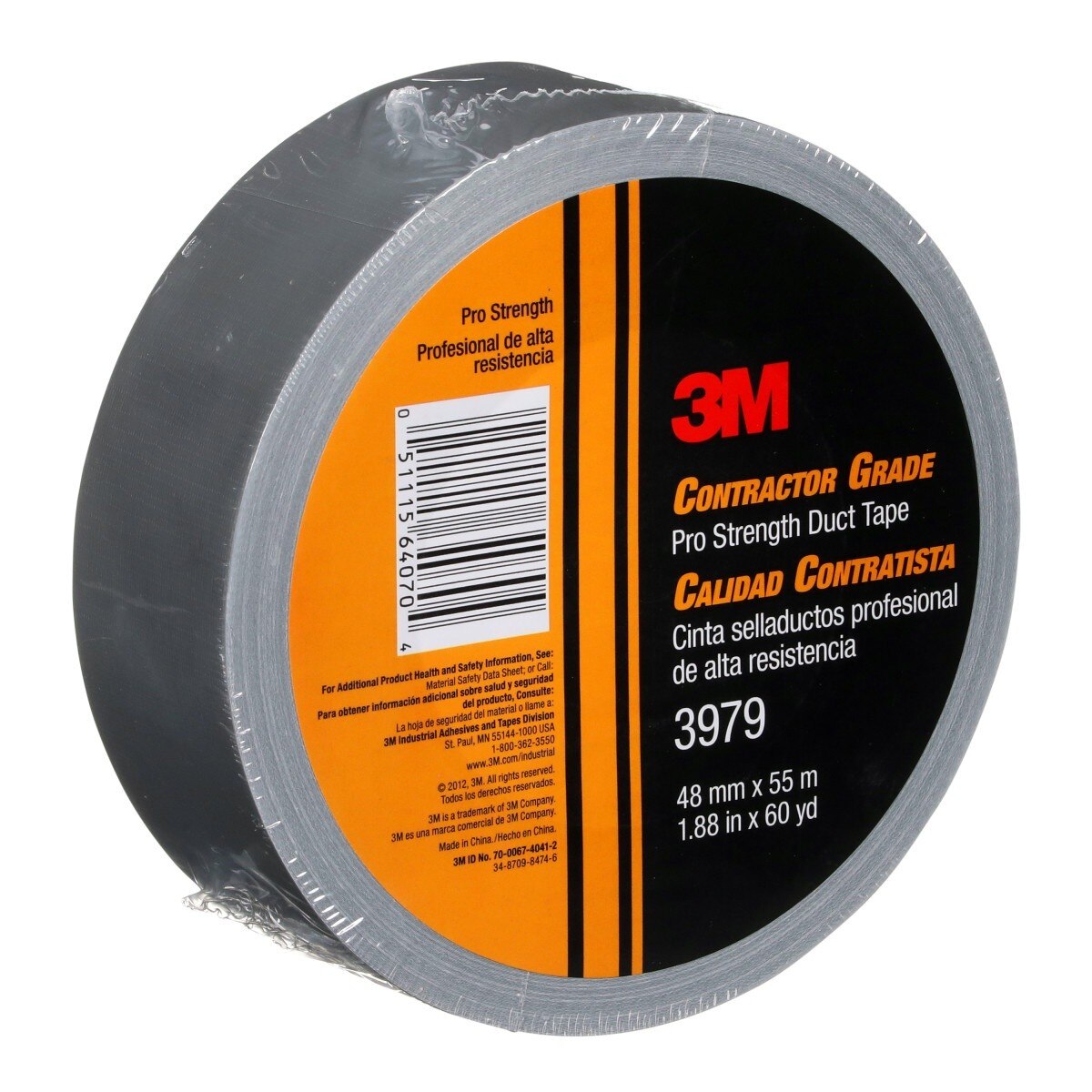 3M Contractor Grade Pro Strength Duct Tape, Silver, 1.88 in x 60 yd (3979) (7010375912) (24 Pack) - 6