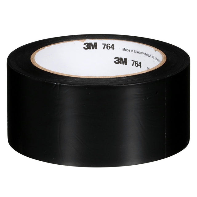 3M 764 Black General Purpose Vinyl Tape, 3 in x 36 yd, 5 mil (7010376163) (540Pack)