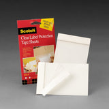 3M 822 Scotch Clear Label Protection Tape Sheets, Transparent, 4 in x 6 in (7010380172) (120 Pack) - 2