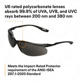 3M 11798-00000-20 Virtua Sport CCS Protective Eyewear Corded Control System, Gray Anti-Fog Lens (7010384246) (20 Pack) - 6