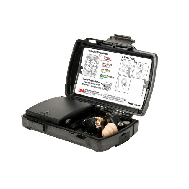 3M TEP-200 PELTOR Tactical Earplug Kit with Environmental Listening and Charging Case (7010386290)