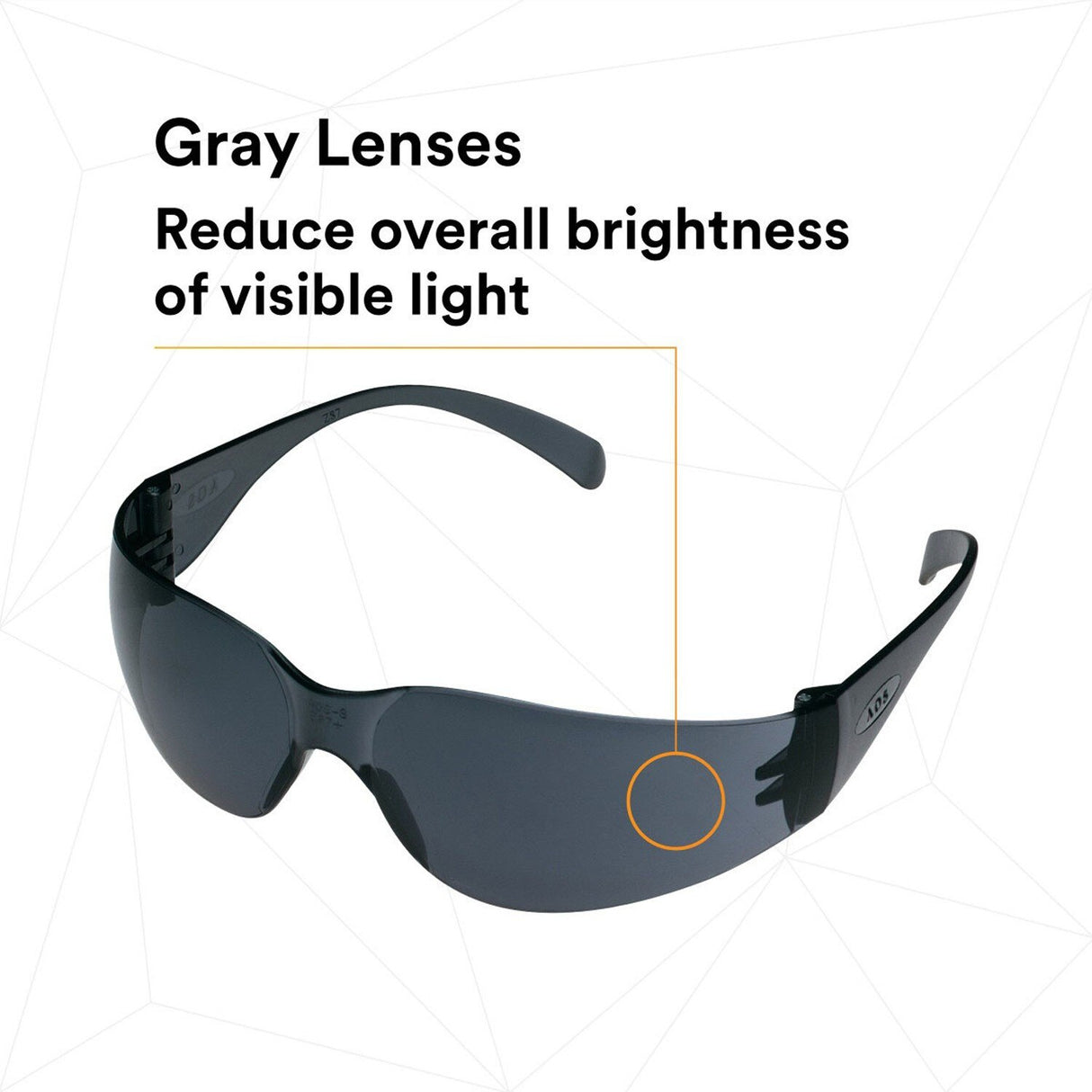 3M 11330-00000-20 11330 Virtua Safety Glasses, Anti-Fog Anti-Scratch Gray Lens, Gray Frame, ANSI Z87.1, Unisex, Wraparound, U6 UV Protection (7010386340) (20 Pack) - 6