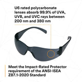 3M 11330-00000-20 11330 Virtua Safety Glasses, Anti-Fog Anti-Scratch Gray Lens, Gray Frame, ANSI Z87.1, Unisex, Wraparound, U6 UV Protection (7010386340) (20 Pack) - 7