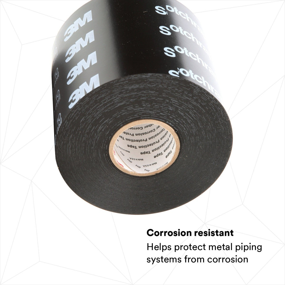 3M 50P-4X100FT-K Vinyl Corrosion Protection Tape 50, Printed, Black, 4 in x 100 ft (7010397563) (12 Pack) - 6