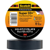 3M 33+-3/4X52FT-1 Scotch Super 33+ Vinyl Electrical Tape, Professional Grade, Black, 3/4 in x 52 ft, 7 mil (7010397928) - 2