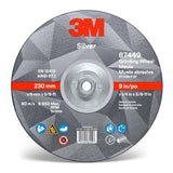 3M 87449 Silver Depressed Center Grinding Wheel, 36+, T27 Quick Change, 9 in x 1/4 in x 5/8 in-11 (7010409732) (20 Pack)