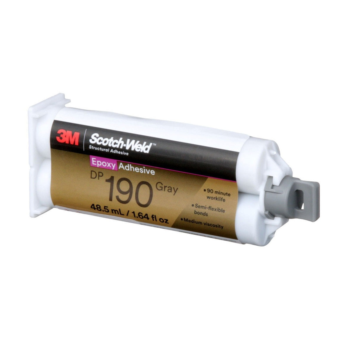 3M 190 Scotch-Weld Epoxy Adhesive DP190, Gray, 48.5 mL Duo-Pak (DP190-1.64OZ-GRY) (7010410438) (12 Pack) - 6