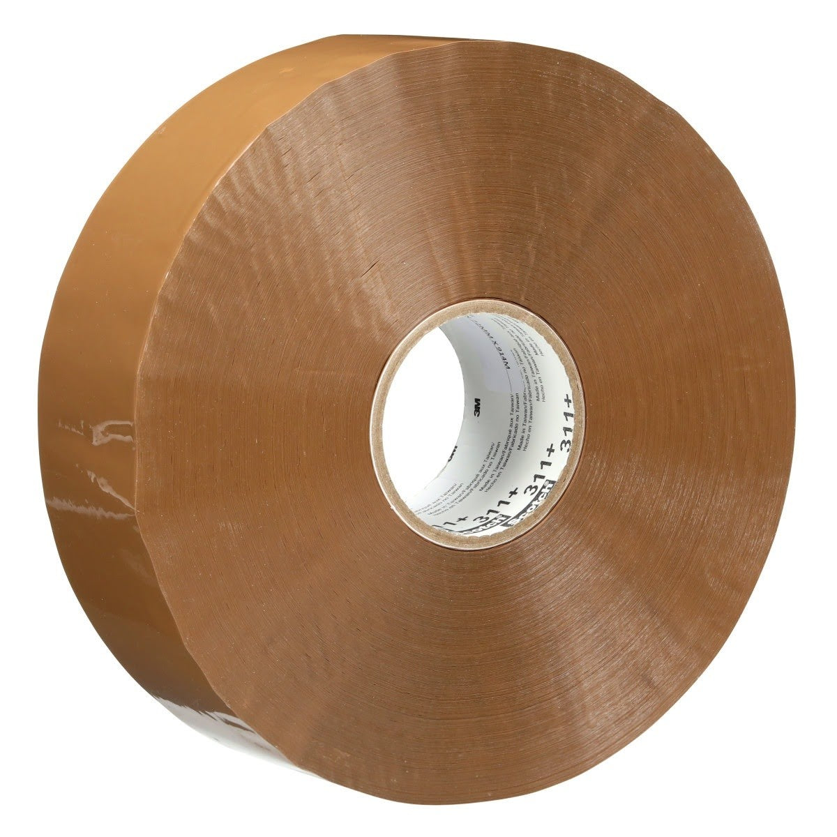 3M 311+ Scotch High Tack Box Sealing Tape, Tan, 72 mm x 914 m (7010506928) (4 Pack)