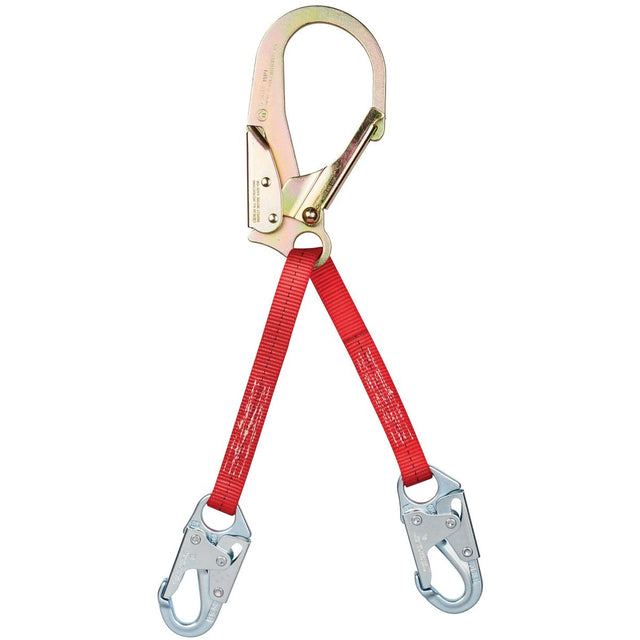 3M 1351050 PROTECTA PRO Web Rebar Positioning Lanyard, Polyester Web, Y Type 2 Leg, 22 in, Red (7012817416)