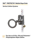 3M 5000003 Protecta Mobile Rope Grab, Fits 5/8 in Rope (7012819598) - 2