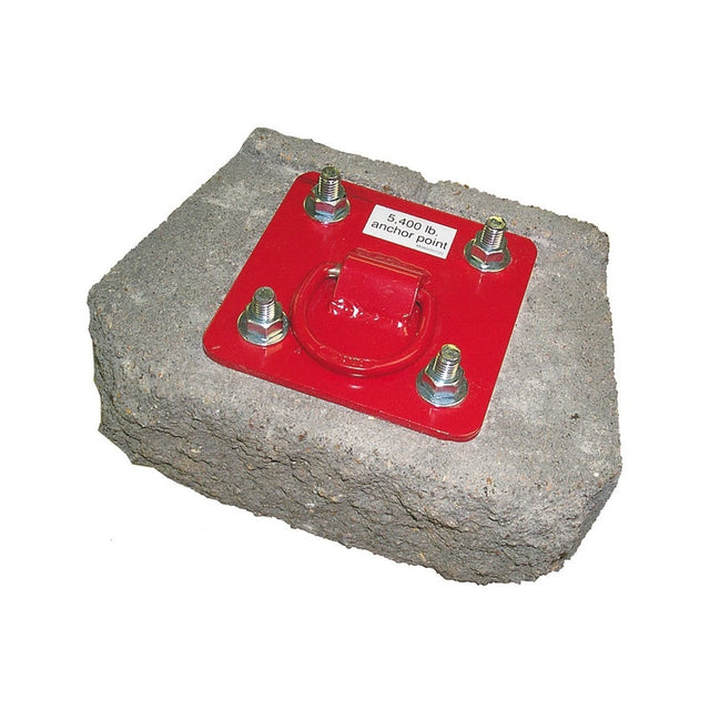 3M AJ720A PROTECTA Concrete D-Ring Plate Anchor with Fastener Kit, Red, 6 in x 6 in x 1/2 in (7012822279)