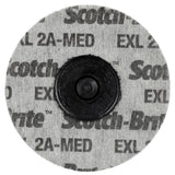3M XL-UR Scotch-Brite Roloc EXL Unitized Wheel, TR Attachment, Aluminum Oxide, 2 in, 2A Medium, Gray (7100000860) (60 Pack)