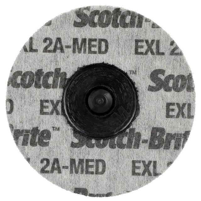 3M XL-UR Scotch-Brite Roloc EXL Unitized Wheel, TR Attachment, Aluminum Oxide, 2 in, 2A Medium, Gray (7100000860) (60 Pack)