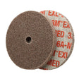 3M XL-UW Scotch-Brite EXL Unitized Wheel, 6A Medium, Aluminum Oxide, Tan, 1 in x 1 in x 3/16 in (7100001140) (50 Pack)