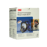 3M 89424 Ultimate FX Full Facepiece Reusable Respirator, Six-Strap Harness, Cool Flow Valve, Passive Speaking Diaphragm, Large, Black (FF-403) (7100001847) (4 Pack) - 9