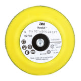 3M 02700 Hookit Disc Pad Back-up Pad Hook and Loop Yellow 3 in x 1/2 in 5/16-24 External (7100001985) (5 Pack)