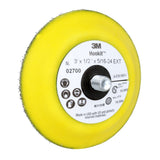 3M 02700 Hookit Disc Pad Back-up Pad Hook and Loop Yellow 3 in x 1/2 in 5/16-24 External (7100001985) (5 Pack) - 2