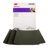 3M 401Q 02034 Wetordry Abrasive Sheet, 1000 Grit Wet/Dry Silicon Carbide Black, 9 in x 11 in (7100003726) (250 Pack)
