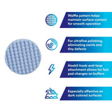 3M Perfect It Hookit Ultrafine Foam Polishing Pad, Waffle Face, Blue, 8 in (05733) (7100003841) (6 Pack) - 8