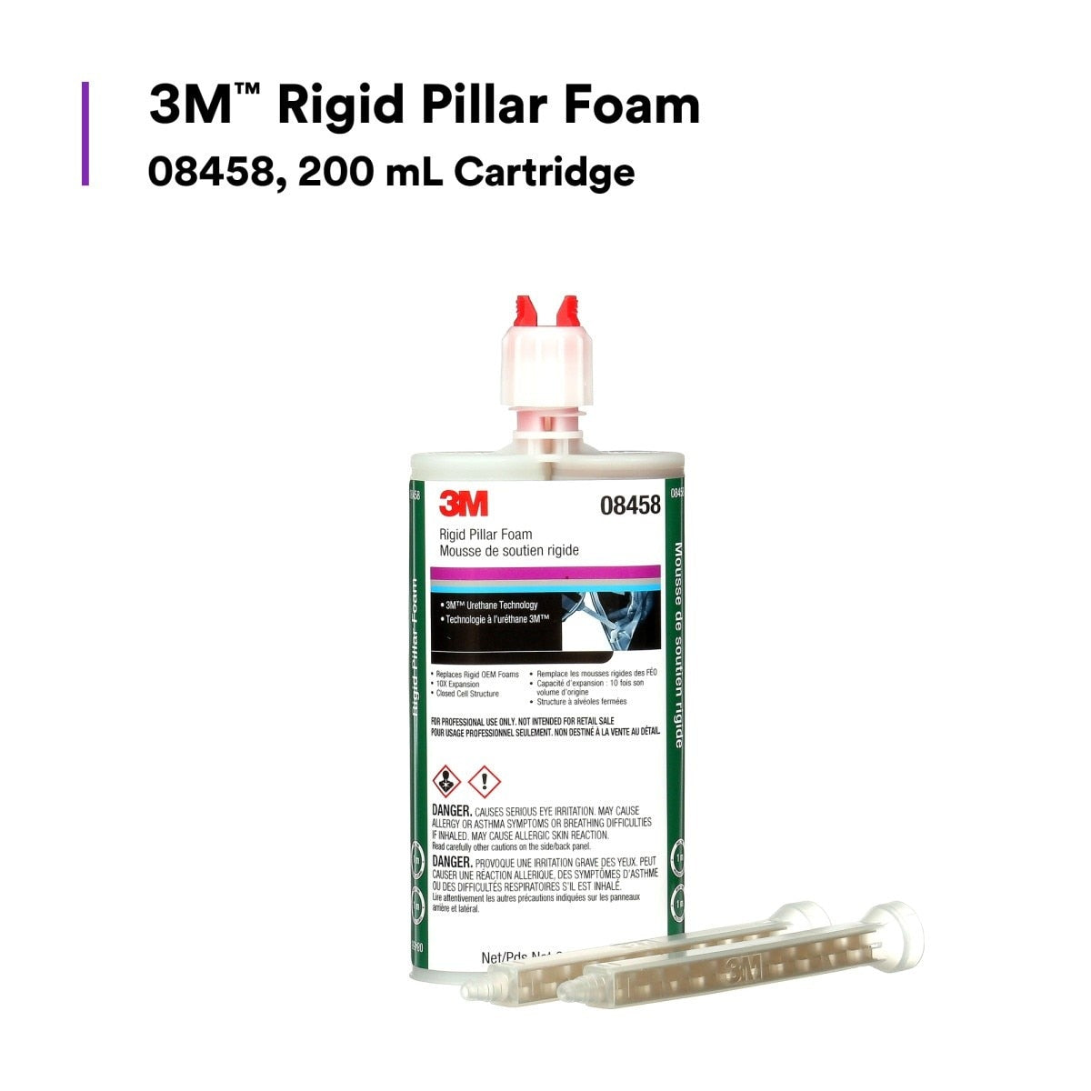 3M Rigid Pillar Foam, Two-Part Urethane Closed-Cell Expanding, 200 mL Cartridge (08458) (7100004037) (6 Pack) - 8