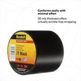 3M Scotch Fire-Retardant Electric Arc Proofing Tape 77, Black, 3 in x 20 ft (77B-3X20FT) (7100004701) (10 Pack) - 3