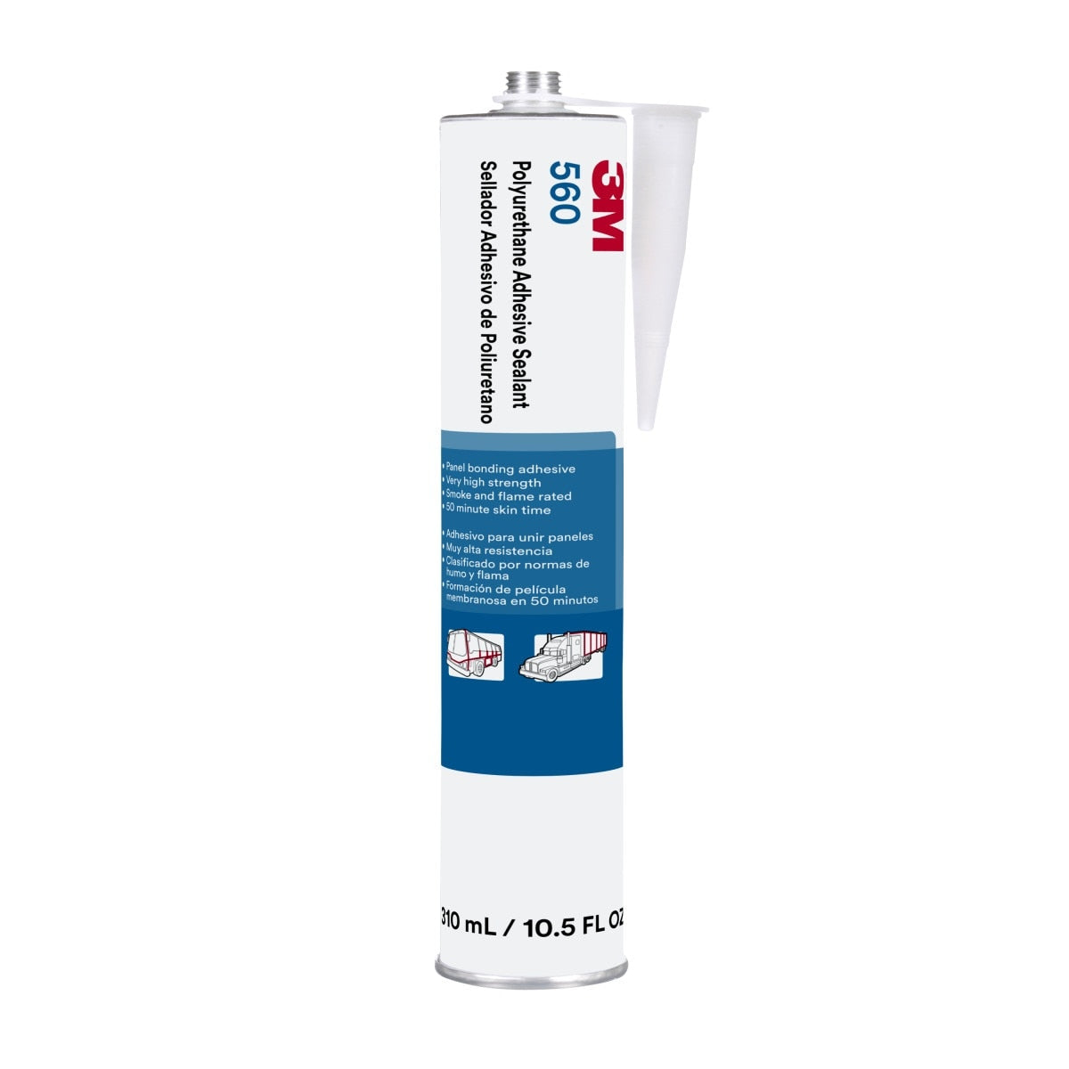 3M 560 Polyurethane Adhesive Sealant, Black, 10.5 oz Cartridge (41597) (7100005901) (12 Pack)