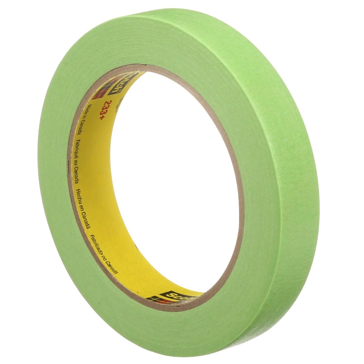 3M 233+ 26334 Scotch Performance Green Masking Tape, 18 mm x 55 m (7100006159) (48 Pack)