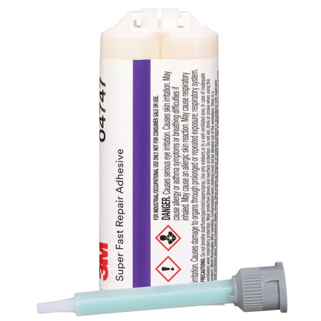 3M 04747 Super-Fast Repair Adhesive, Two-Component Semi-Rigid Urethane, Amber, 47.3 mL/1.6 fl oz Cartridge (7100006276)