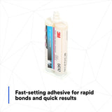 3M 04747 Super-Fast Repair Adhesive, Two-Component Semi-Rigid Urethane, Amber, 47.3 mL/1.6 fl oz Cartridge (7100006276) - 4